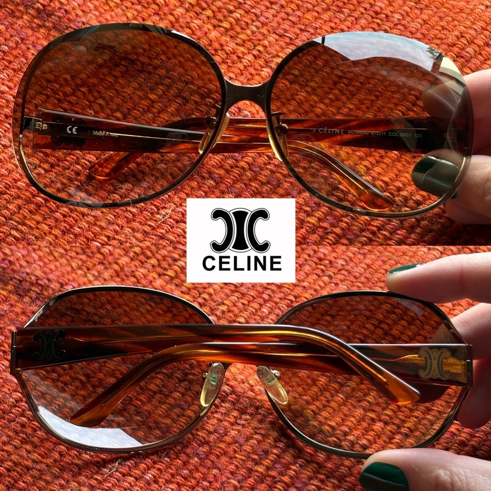 Vintage Celine Women's Tortoise Shell Sunglasses
